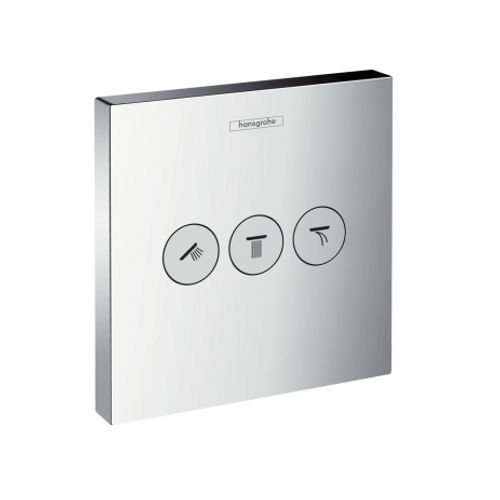 Hansgrohe-HG-Absperrventil-Unterputz-ShowerSelect-Fertigset-3-Verbraucher-chrom-15764000 gallery number 1